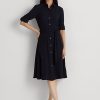 Námořnické dámské šaty Ralph Lauren Fit-and-Flaredress