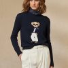 Námořnické dámské bavlněné svetry Tuxedo Bear Ralph Lauren Námořnické dámské bavlněné svetry Tuxedo Bear Ralph Lauren