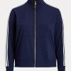 Námořnické dámské bundy Ralph Lauren French Terry s celorozepínacím zipem Námořnické dámské bundy Ralph Lauren French Terry s celorozepínacím zipem