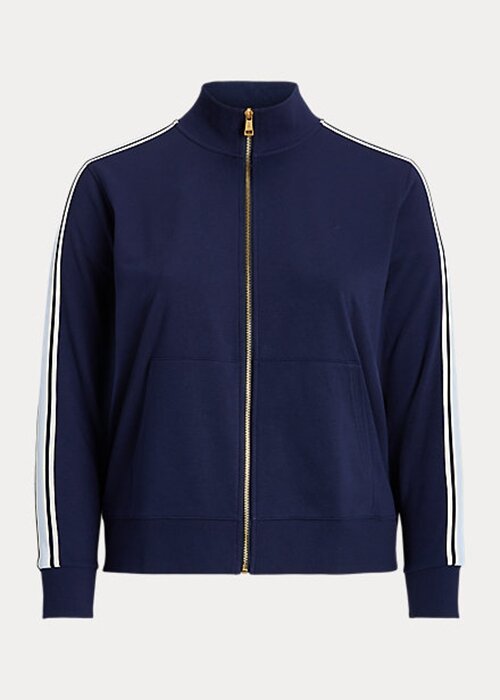 Námořnické dámské bundy Ralph Lauren French Terry s celorozepínacím zipem Námořnické dámské bundy Ralph Lauren French Terry s celorozepínacím zipem