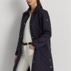 Námořnické dámské dlouhé prošívané bundy Ralph Lauren