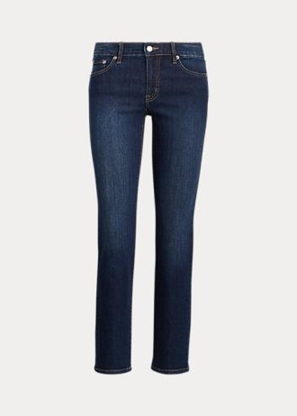 Námořnické dámské džíny Ralph Lauren s nízkým vzestupem rovné křivky