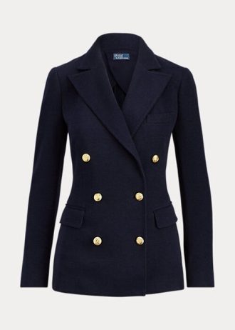 Námořnické dámské dvouřadé pletené blejzry Ralph Lauren