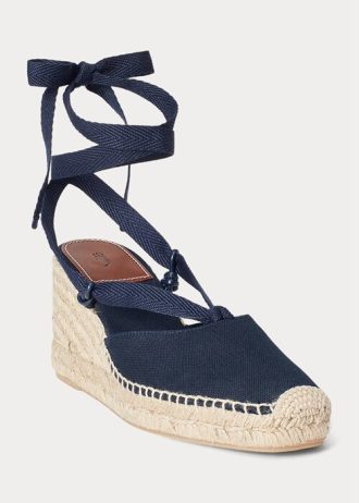 Námořnická dámská espadrilka na plátně Ralph Lauren