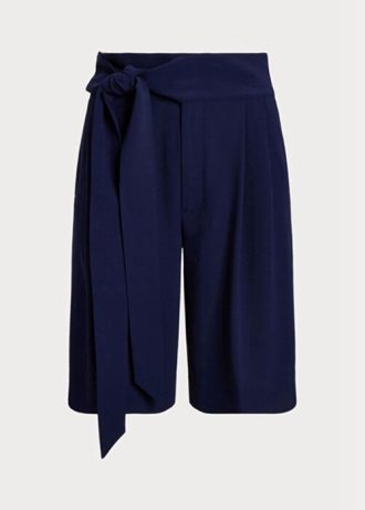 Námořnické dámské široké šortky Ralph Lauren plisované Georgette