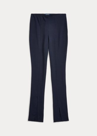 Námořnické dámské keprové legíny ze směsi strečové vlny Ralph Lauren
