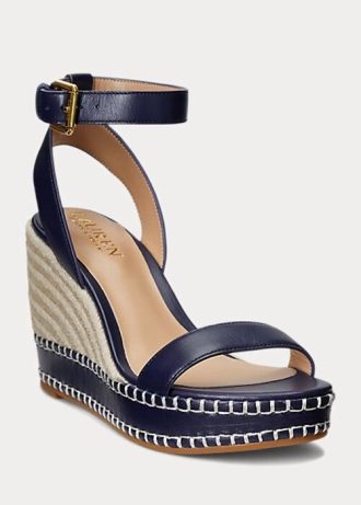 Námořnická dámská kožená espadrilka Ralph Lauren Hilarie