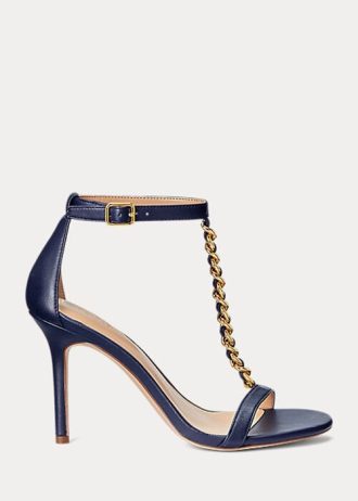 Námořnické dámské kožené sandály Ralph Lauren Kate Nappa Námořnické dámské kožené sandály Ralph Lauren Kate Nappa