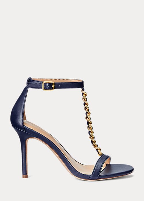 Námořnické dámské kožené sandály Ralph Lauren Kate Nappa Námořnické dámské kožené sandály Ralph Lauren Kate Nappa