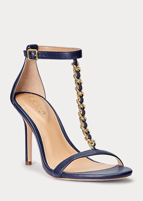 Námořnické dámské kožené sandály Ralph Lauren Kate Nappa Námořnické dámské kožené sandály Ralph Lauren Kate Nappa
