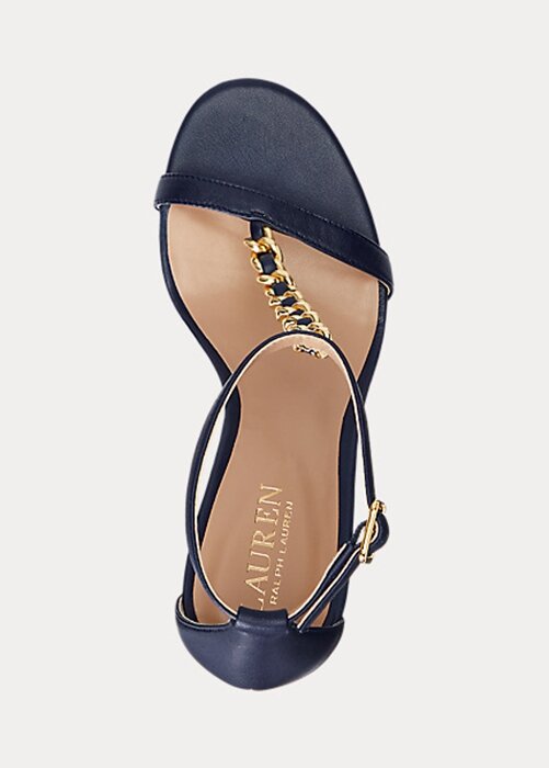 Námořnické dámské kožené sandály Ralph Lauren Kate Nappa Námořnické dámské kožené sandály Ralph Lauren Kate Nappa