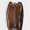 Námořnické dámské kožené střední Peyton kabelky Ralph Lauren