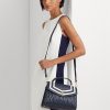 Námořnické dámské kožené tašky Ralph Lauren Nappa Medium Farrah Satchel Bags