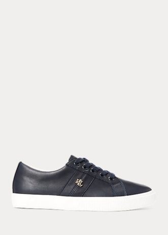 Námořnické dámské kožené tenisky Ralph Lauren Janson II Nappa Námořnické dámské kožené tenisky Ralph Lauren Janson II Nappa