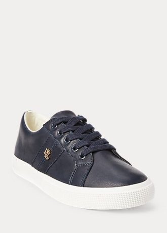 Námořnické dámské kožené tenisky Ralph Lauren Janson II Nappa Námořnické dámské kožené tenisky Ralph Lauren Janson II Nappa