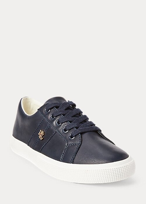 Námořnické dámské kožené tenisky Ralph Lauren Janson II Nappa Námořnické dámské kožené tenisky Ralph Lauren Janson II Nappa