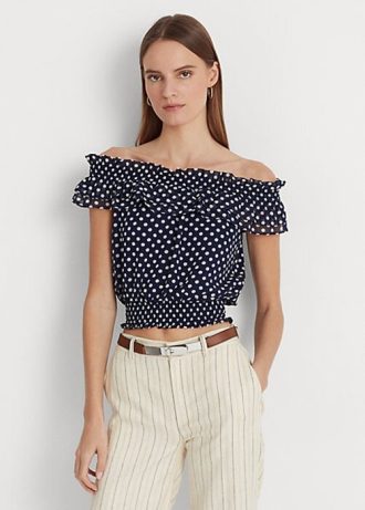 Námořnická dámská košile s blůzou Ralph Lauren s puntíky Námořnická dámská košile s blůzou Ralph Lauren s puntíky