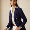 Námořnické dámské krepové bundy Ralph Lauren Camden Wool