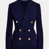 Námořnické dámské krepové bundy Ralph Lauren Camden Wool