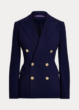 Námořnické dámské krepové bundy Ralph Lauren Camden Wool