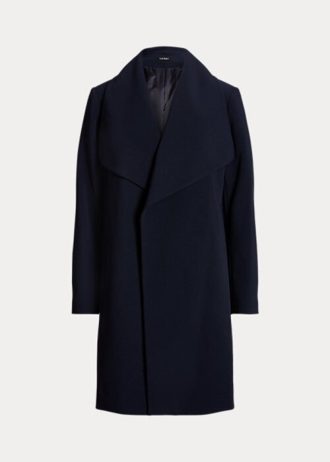 Námořnické dámské krepové zavinovací kabáty Ralph Lauren Námořnické dámské krepové zavinovací kabáty Ralph Lauren