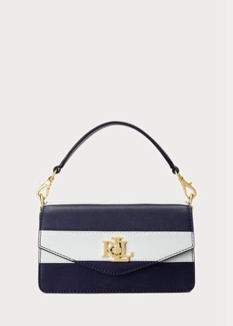 Námořnické dámské malé crossbody kabelky Tayler z kůže Ralph Lauren