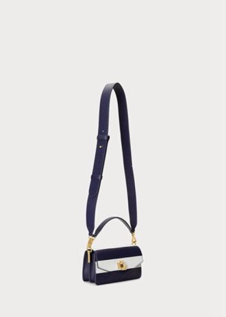 Námořnické dámské malé crossbody kabelky Tayler z kůže Ralph Lauren
