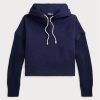 Námořnická dámská mikina s kapucí Ralph Lauren Boxy Fit Hybrid Jumper Námořnická dámská mikina s kapucí Ralph Lauren Boxy Fit Hybrid Jumper
