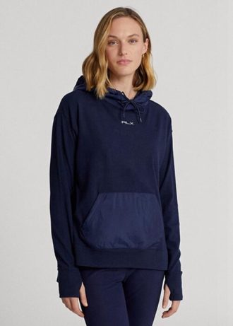 Námořnická dámská mikina s kapucí Ralph Lauren GolfLogo Hybrid Jersey Námořnická dámská mikina s kapucí Ralph Lauren GolfLogo Hybrid Jersey