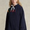 Námořnické dámské mikiny Ralph Lauren Striped Fleece Logo Námořnické dámské mikiny Ralph Lauren Striped Fleece Logo