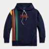Námořnické dámské mikiny Ralph Lauren Striped Fleece Logo Námořnické dámské mikiny Ralph Lauren Striped Fleece Logo