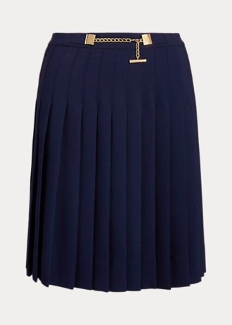 Námořnické dámské plisované sukně Georgette Ralph Lauren Námořnické dámské plisované sukně Georgette Ralph Lauren