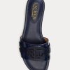 Námořnické dámské ploché boty Ralph Lauren Alegra s embosovanou krokodýlí kůží Námořnické dámské ploché boty Ralph Lauren Alegra s embosovanou krokodýlí kůží
