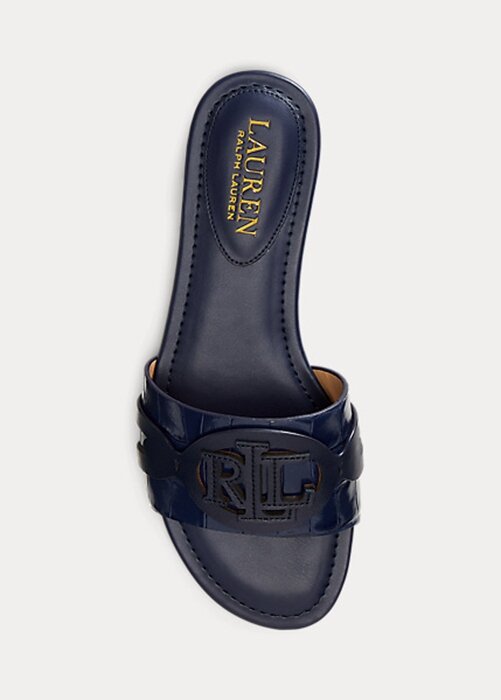 Námořnické dámské ploché boty Ralph Lauren Alegra s embosovanou krokodýlí kůží Námořnické dámské ploché boty Ralph Lauren Alegra s embosovanou krokodýlí kůží