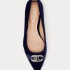Námořnické dámské ploché boty Ralph Lauren Lilah Velvet Ballet Námořnické dámské ploché boty Ralph Lauren Lilah Velvet Ballet