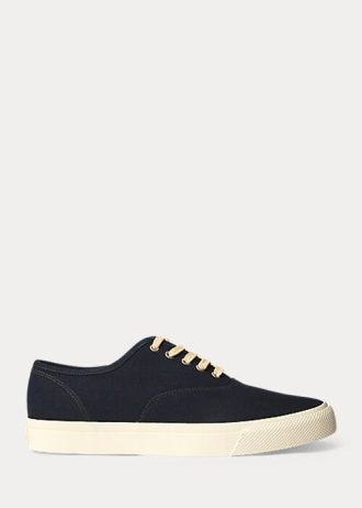 Námořnické dámské plátěné tenisky Ralph Lauren Indigo Námořnické dámské plátěné tenisky Ralph Lauren Indigo