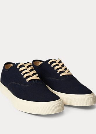 Námořnické dámské plátěné tenisky Ralph Lauren Indigo Námořnické dámské plátěné tenisky Ralph Lauren Indigo
