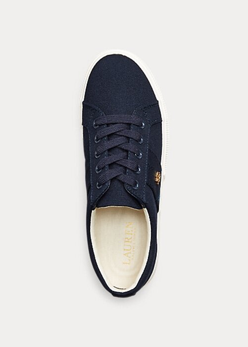 Námořnické dámské plátěné tenisky Ralph Lauren Janson II Námořnické dámské plátěné tenisky Ralph Lauren Janson II