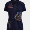 Námořnické dámské polokošile Ralph Lauren Patchwork Piqué