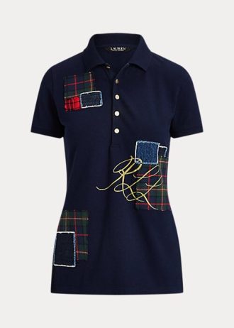 Námořnické dámské polokošile Ralph Lauren Patchwork Piqué