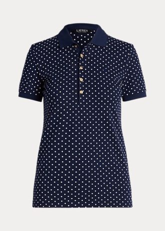 Námořnické dámské polokošile Ralph Lauren Piqué s puntíkem