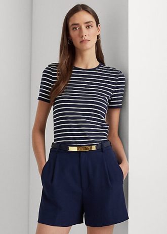 Námořnická dámská pruhovaná bavlněná trička Ralph Lauren