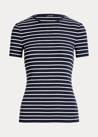 Námořnická dámská pruhovaná bavlněná trička Ralph Lauren