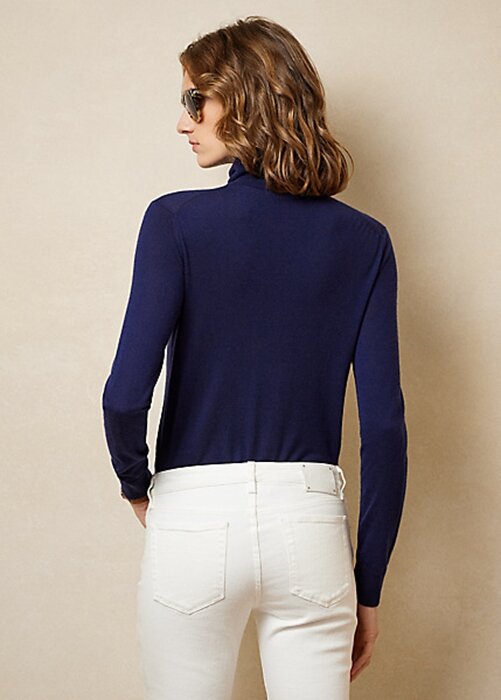 Námořnické dámské rolákové svetry Ralph Lauren Cashmere Námořnické dámské rolákové svetry Ralph Lauren Cashmere