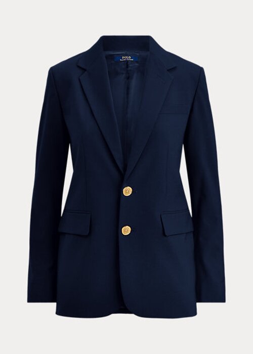 Námořnické dámské sako Ralph Lauren Stretch se dvěma knoflíky Námořnické dámské sako Ralph Lauren Stretch se dvěma knoflíky