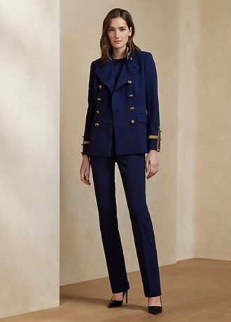 Námořnické dámské strečové vlněné kalhoty Ralph Lauren Alandra
