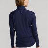 Námořnické dámské svetrové svetry Ralph Lauren Jersey se čtvrt zipem