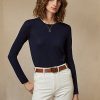 Námořnické dámské svetry Ralph Lauren Cashmere Crewneck Námořnické dámské svetry Ralph Lauren Cashmere Crewneck