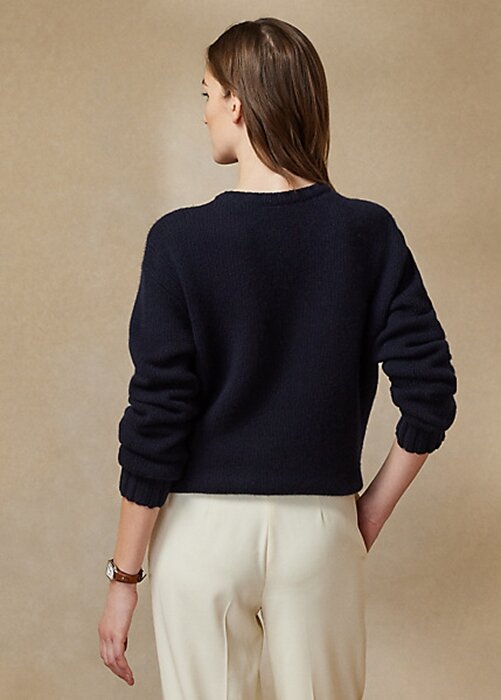 Námořnické dámské svetry Ralph Lauren Flag Cashmere Crewneck Námořnické dámské svetry Ralph Lauren Flag Cashmere Crewneck