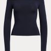 Námořnické dámské svetry Ralph Lauren Mulberry Silk Off-the-Shoulder Námořnické dámské svetry Ralph Lauren Mulberry Silk Off-the-Shoulder